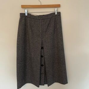 Wool Midi Skirt